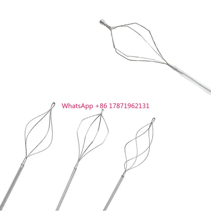 Endoscope Instrument Disposable Endoscopy Biliary Stone Extraction Basket Stone Retrieval Basket Urology Nitinol Stone Basket