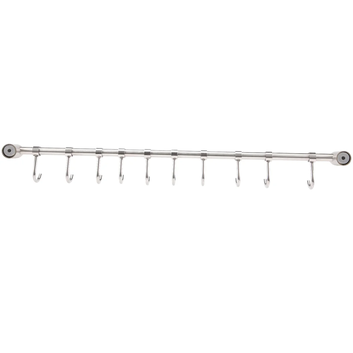 Kitchen Rail Rack Wall Mounted Utensil Hanging Rack Stainless Steel Hanger Hooks for Kitchen Tools Pot Towel 10 Sliding Hooks