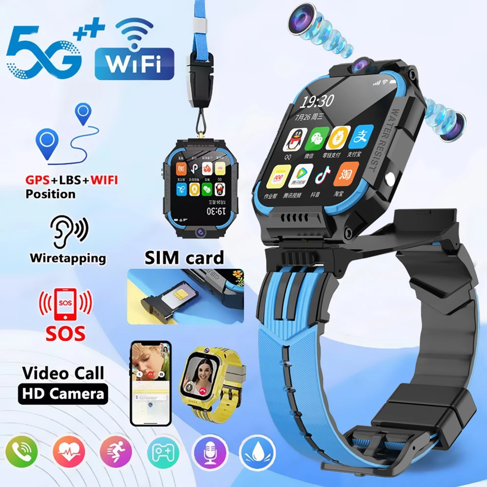 

2025 New 5G Smart Watch Kids GPS Video Call SOS Waterproof Child Smartwatch HD Camera Monitor Tracker SmartWatch For Android IOS