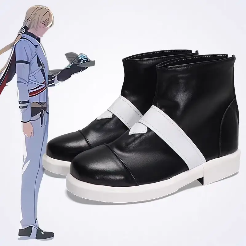 Honkai Impact Otto Apocalypse Game Cosplay Black Boots Custom Made Shoes Halloween Carnival Cosplay Otto Shoes