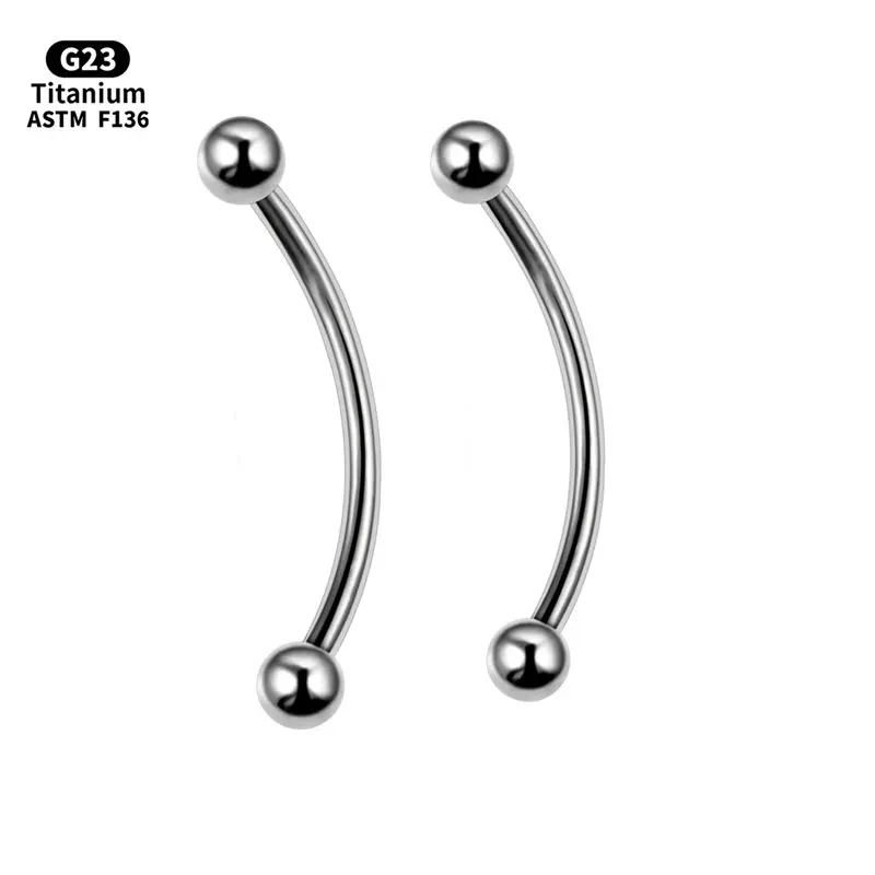 2 teile/los g23 Titan Frosch Schlange Augen Zunge Piercing Schmuck gebogene Lang hantel