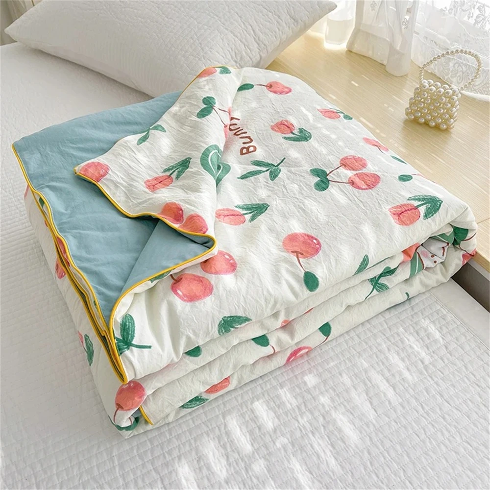 Summer Soy Fiber Thin Quilt Home Comforter Soft Air Conditioning Quilt/Duvet/Blanket Bed Duvets 150x200 200x230 Machine Washable