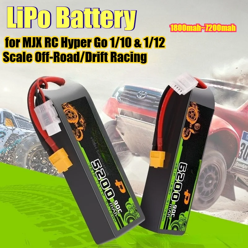 

Аккумулятор LiPo 7200 мАч 90C для радиоуправляемых моделей MJX RC Hyper Go 1/10 и 1/12 масштаба (внедорожные/дрифт-модели), высокопроизводительный силовой блок