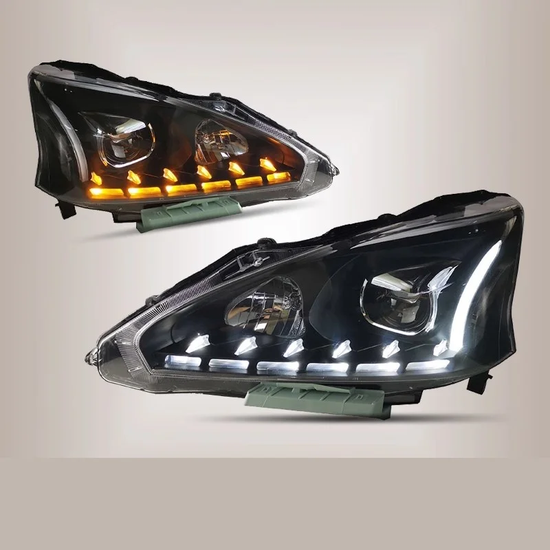 

Car LED Headlight Assembly For Nissan versa teana Modified Turn Signal High Low Beam Daytime Running Light