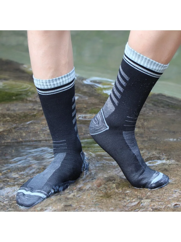 AliExpress NONE waterproof socks medium tube mountaineering socks camping sports skiing wading breathable quick drying cycling waterproof socks