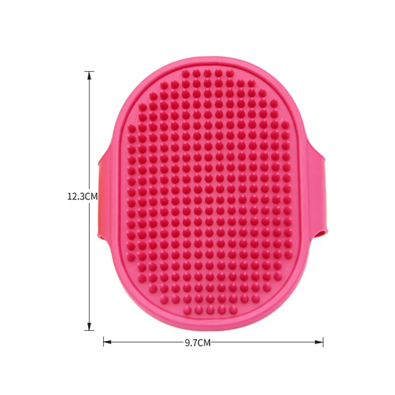 Dog Grooming Brush Pet Shampoo Comb Soft Rubber Glove Hair Grooming Massage Comb with Adjustable Strap for Short Long Hair Dogs