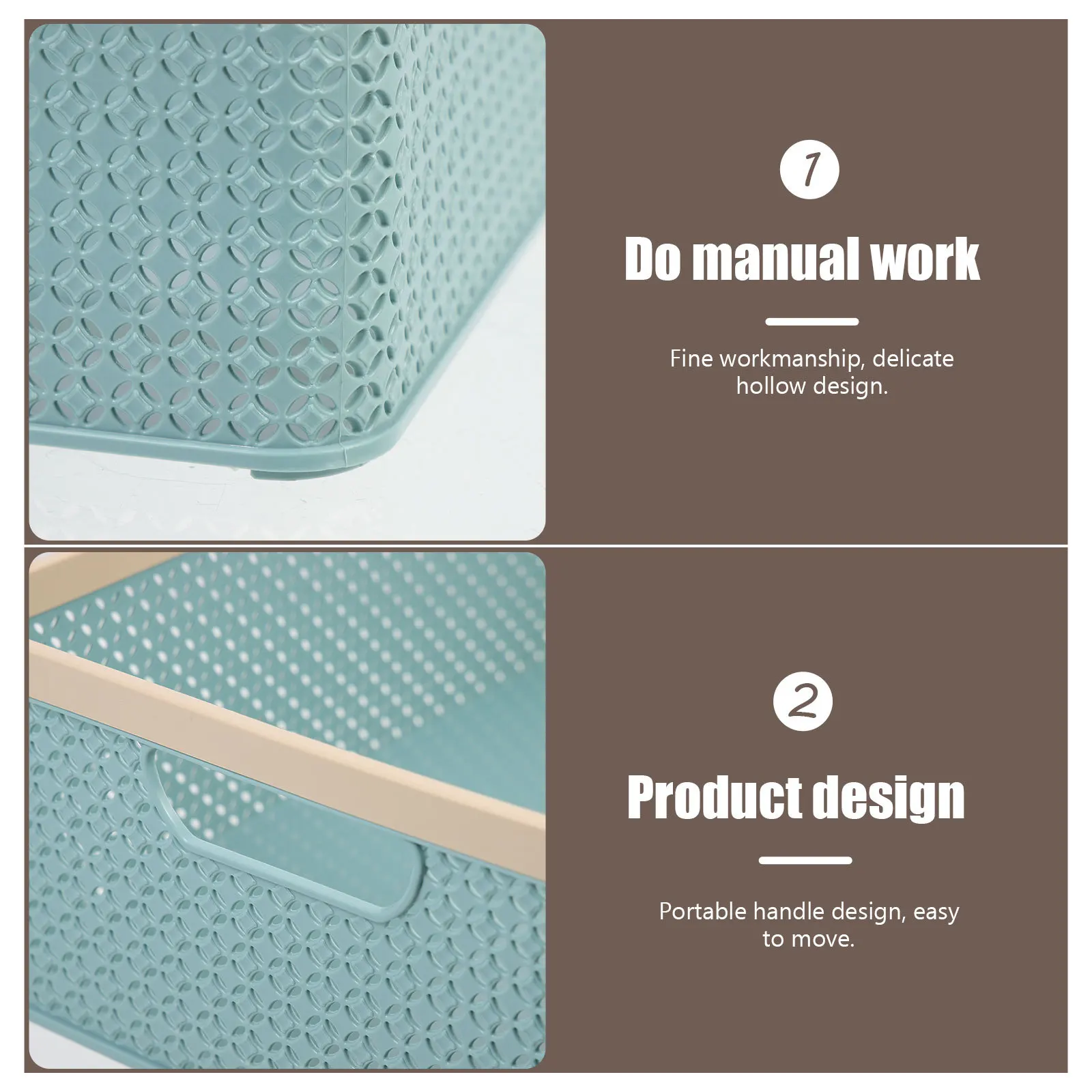 

Plastic Storage Basket Large Capacity Desktop Organizer Multipurpose Home Supplies Sundries Holder Household