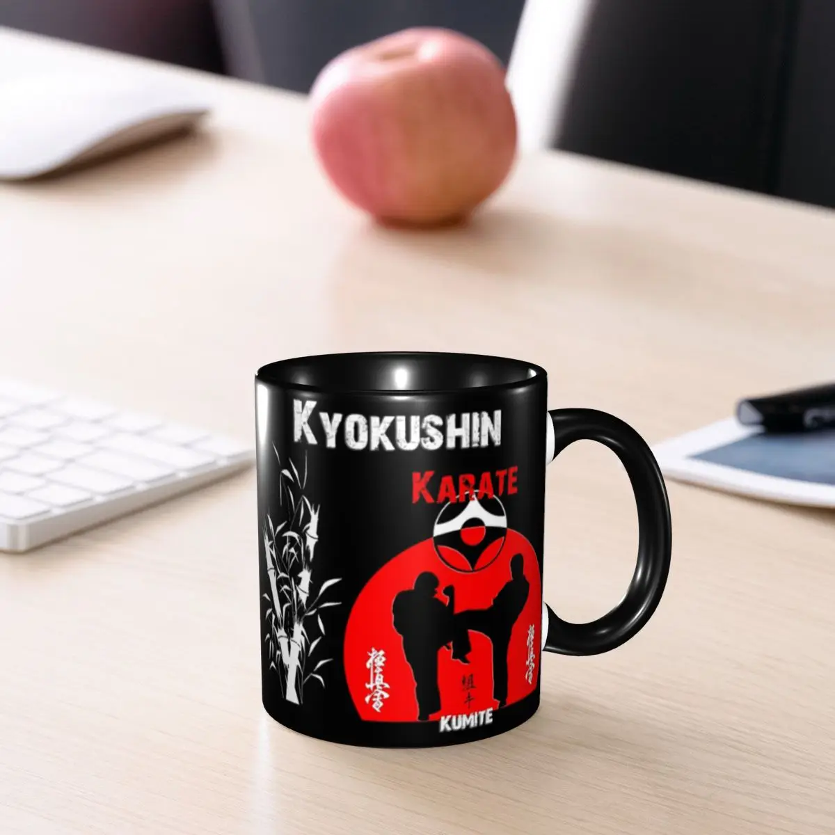 Kyokushi Karate Kumite Scene Mug Funny Ceramic Coffee Cups Tea Mugs Milk Cup Drinkware Gifts for Friends