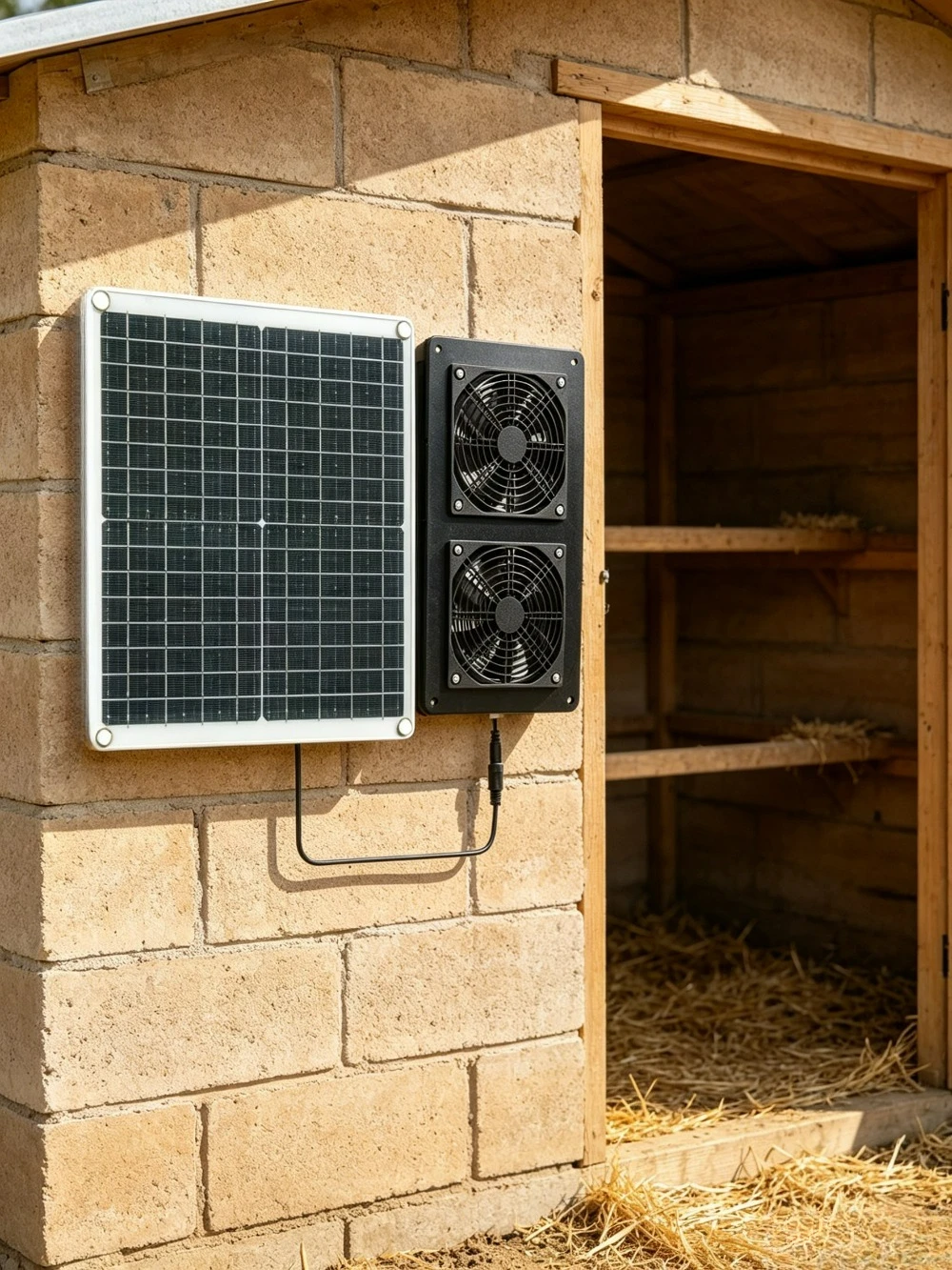 Dual Exhaust Fan Solar Panel 20W 30W Monocrystalline IP65 Waterproof for RV Greenhouse Chicken Coop Pet House Ventilation