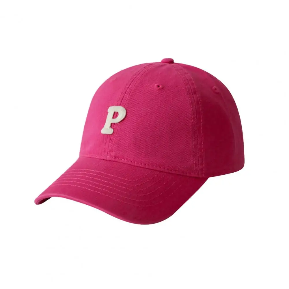 Women/Men Hat Embroidery P Letter Print Extended Brim Adjustable Baseball Hat Sunscreen Visor Sun Hat Fashion Accessories