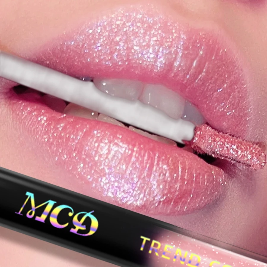

15 color Glitter Lip Glaze Long Lasting Waterproof Liquid Lipstick Dewy Finish Lip Oil Lip Tint makeup Pearl lip gloss Cosmetic