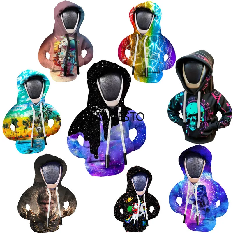 Creative Gear Shift Knob Cover Hoodie for Car Gear Shift Lever Protection Against Sweaty Hands for Merry Christmas New Year