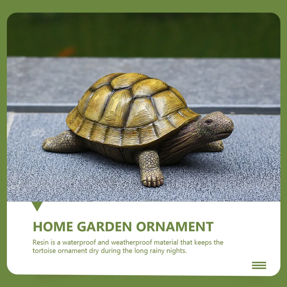 Resin Tortoise Decor Outdoor Garden Statue Waterproof Dustproof Rural Style Courtyard Decor Landscape Tortoise Sculpture Yard