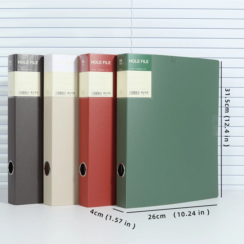 

Clear PP A4 File Folder 4-Hole D-Ring Punch Binder Quick-Lock Lever Arch File - Hanging File Folders for Organizing