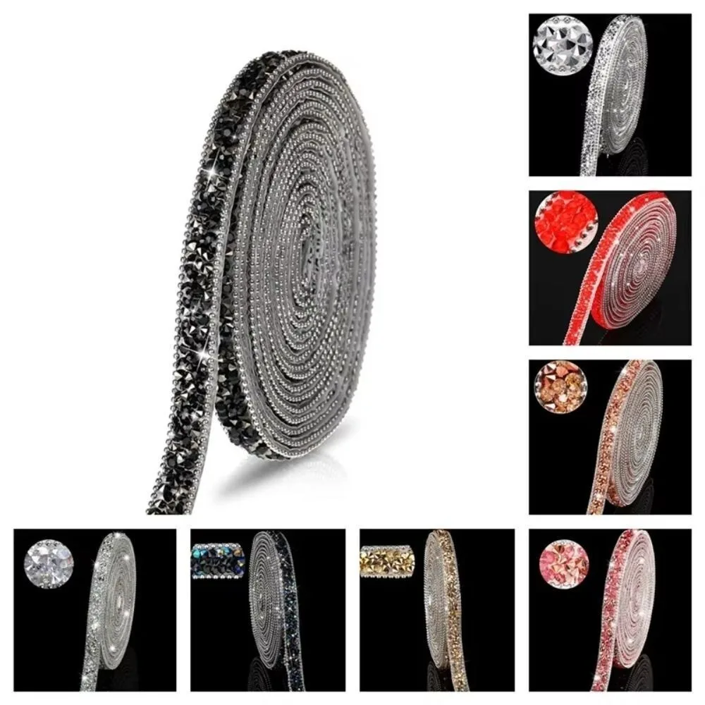 

Самоклеящаяся лента со стразами, 1 см шириной, для декора, DIY, с эффектом бриллиантов