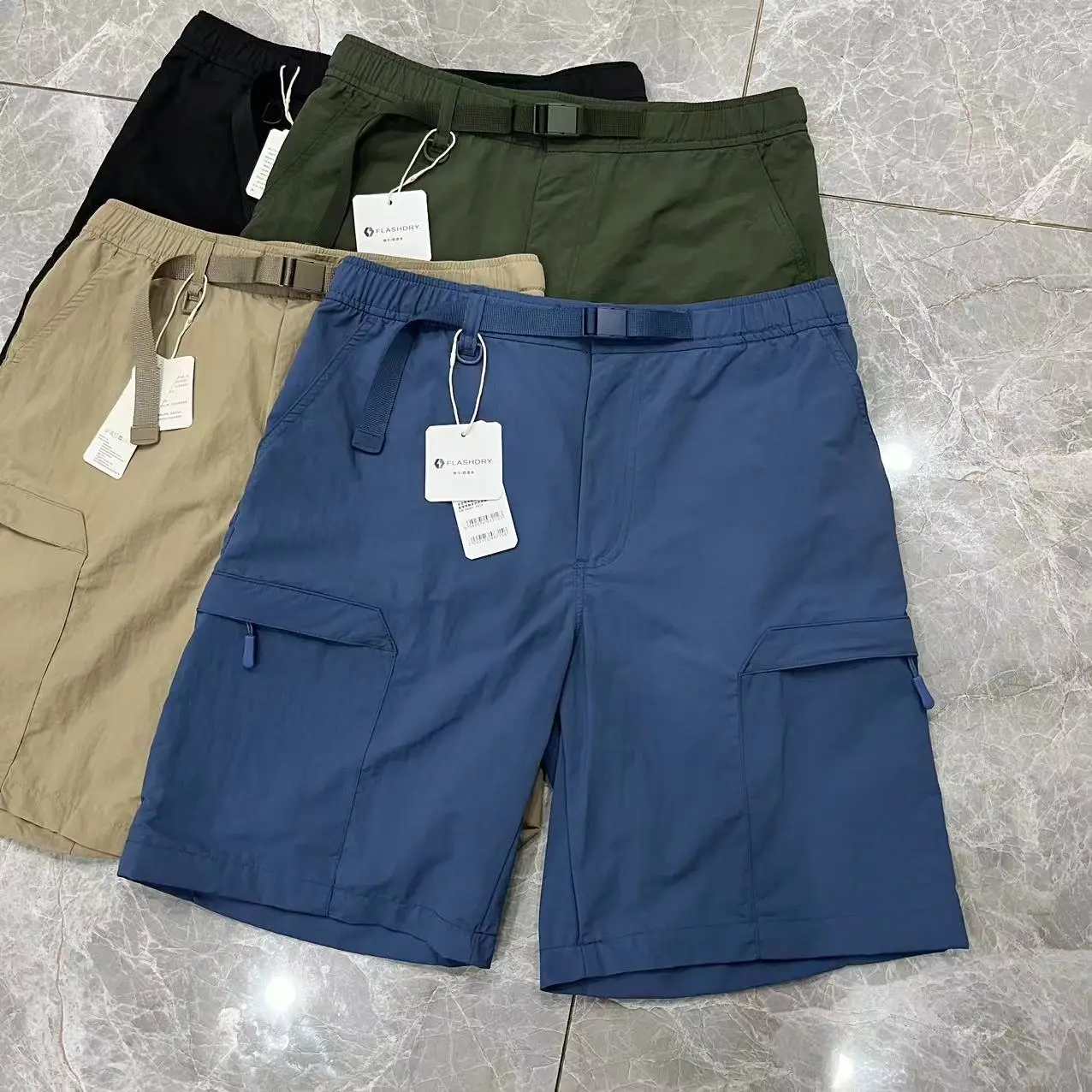 

Waterproof Men's Outdoor Casual Sports orts Five-Quarter Length Trousers Durable Tear-Resistant Summer Straight Leg Pants