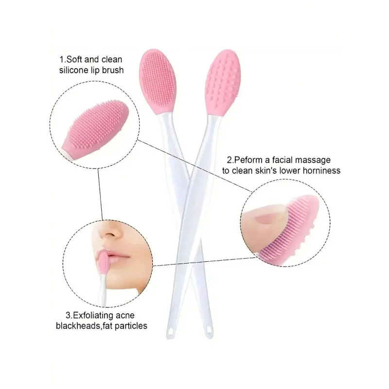 Dwustronny szczoteczka do nosa, patyczek do oczyszczania twarzy, szczoteczka do szorowania ust i twarzy, usuwacz zaskórników, szczoteczka do makijażu, delikatny peeling do skóry, przenośny