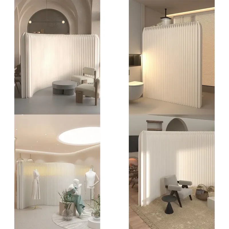 Luxury Foldable Room Divider Screen Mobile Partition Wall for Living Room Salon Hotel Decor
