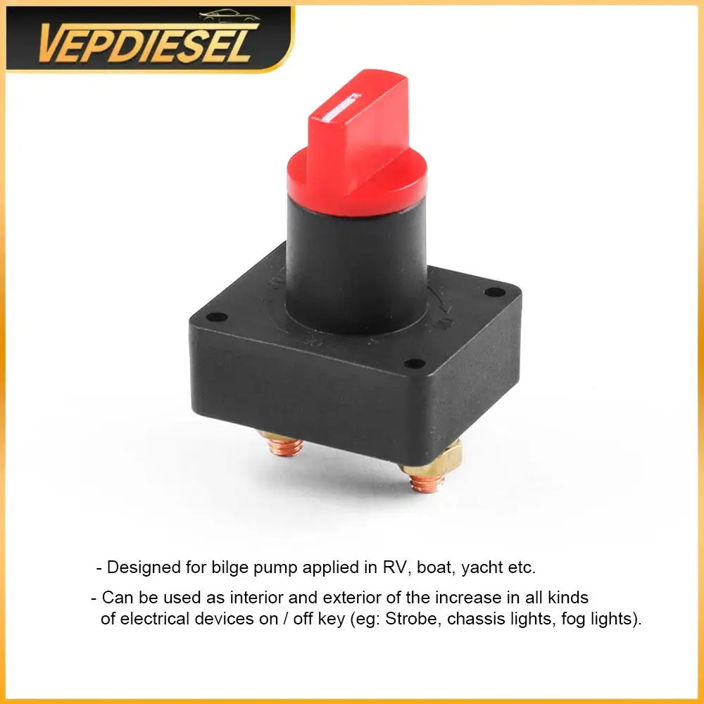 

Battery Disconnect Switch Battery Power Disconnect Rotary Knob for Car Van Truck Boat Isolator Kill ON Off Switch 300A Auto Part