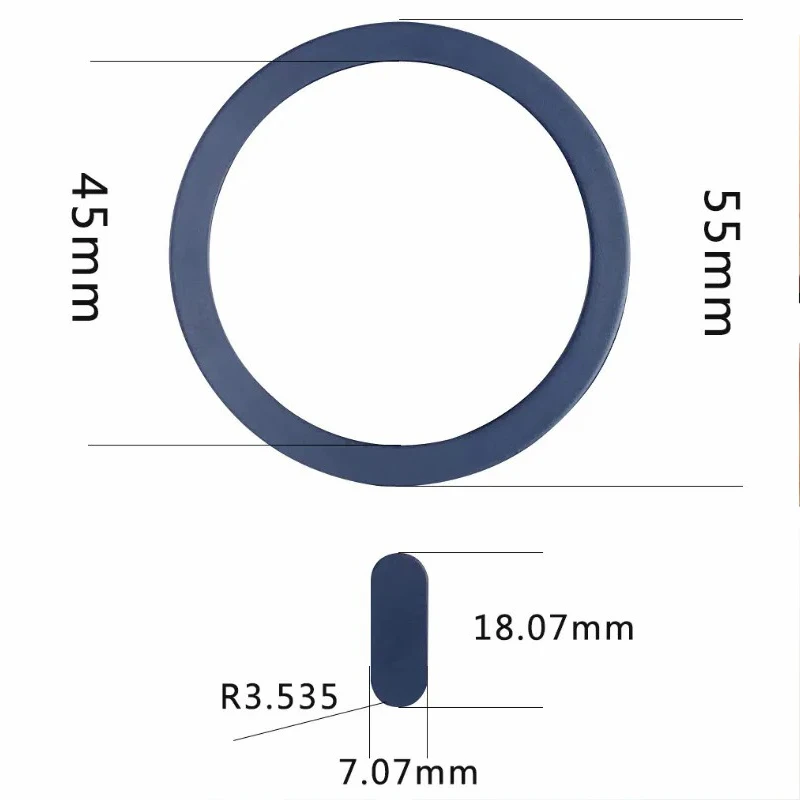 Universal Metal Plate Ring for Magsafe Magnetic Sticker Support Wireless Charger Mobile Phone Sheet for Magnet Car Holder