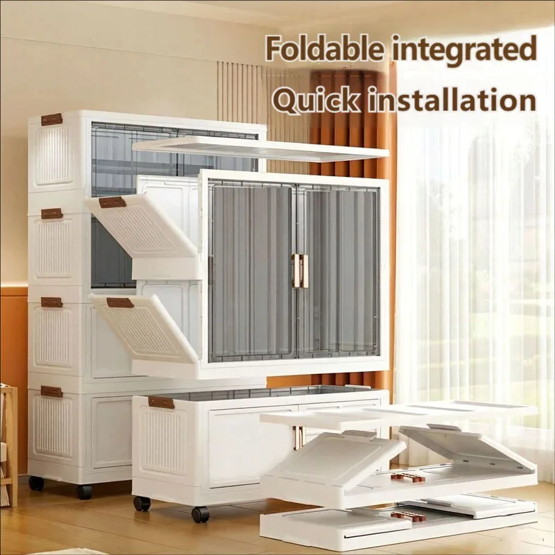 Closet Organizer Multi-scene Storage Multi-specification Multifunction Storage Cabinet Dustproof Wardrobe Sundries Cabinet