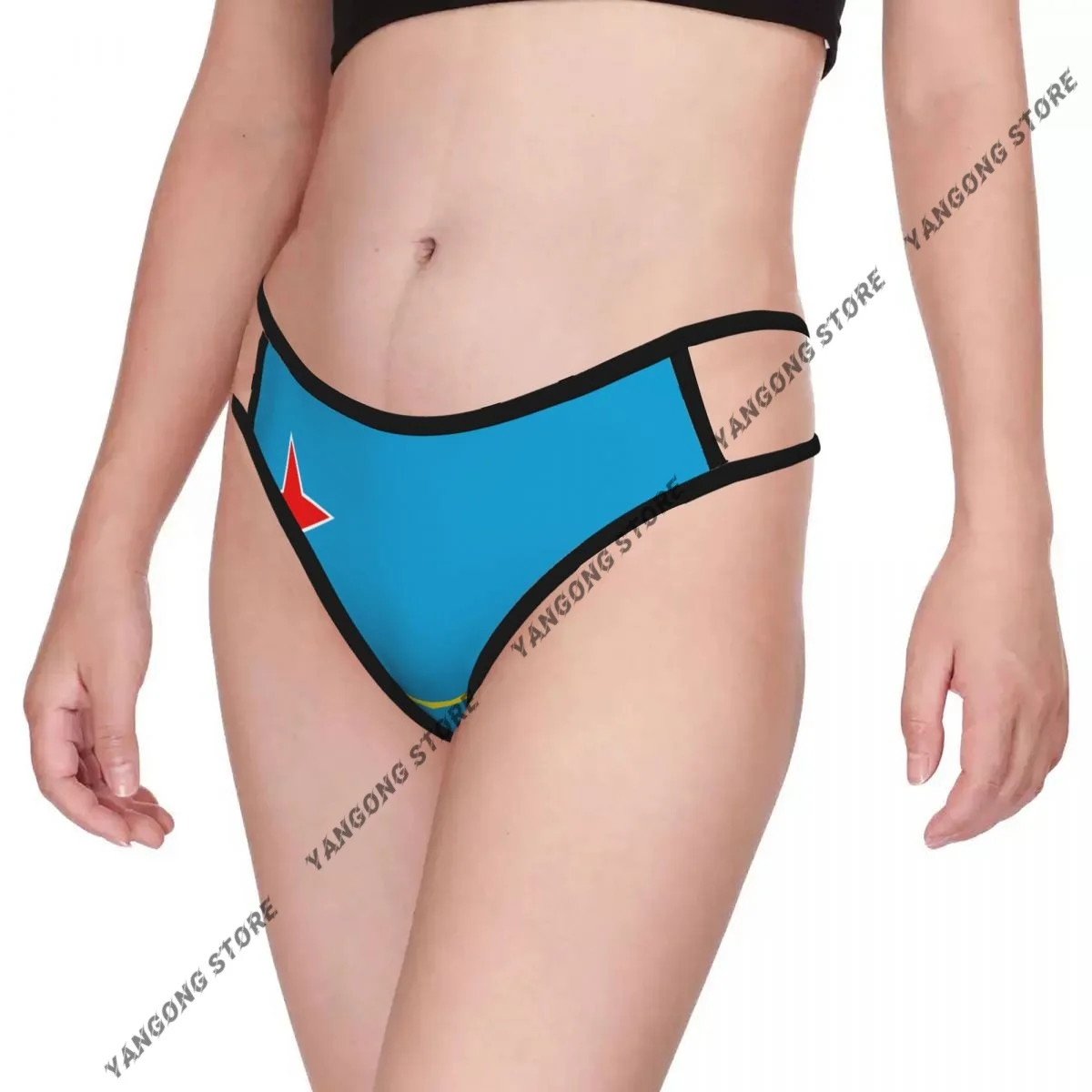 Damen-Tangas, sexy Unterwäsche, Flagge von Aruba, niedrige Taille, G-String, T-Back, Damenhose