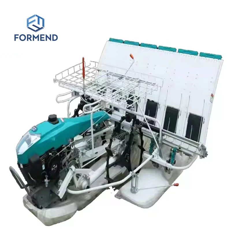 【Hot】Seeders Machine Efficient Labor-saving Walking Behind Paddy Rice Cultivation Transplanter Planter 6 Rows Type