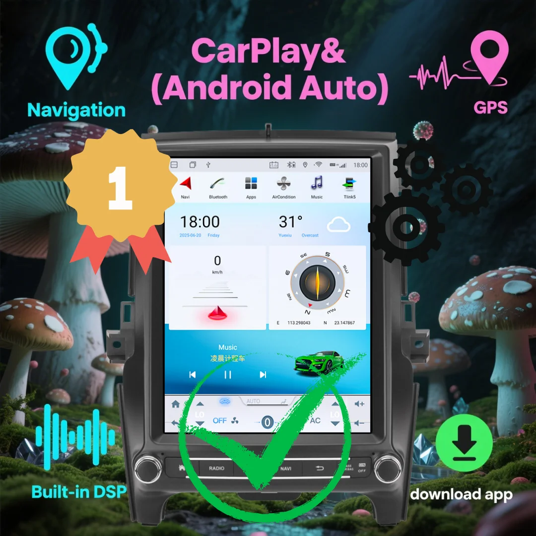 

For Ford Everest Ranger 2016-2021 Multimedia Screen Wireless Carplay Auto Stereo Car Radio Automotive Touch Screen Head unit DSP