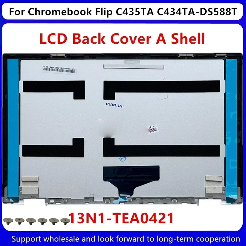 New For ASUS Chromebook Flip C435TA C434TA-DS588T 13N1-TEA0421 LCD Back Cover A Shell Upper Case Cover Palmrest Cover