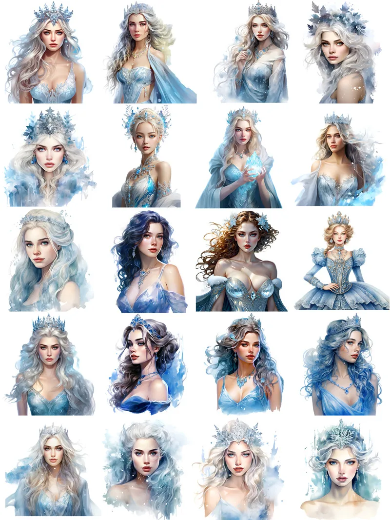 Blue Snow Queen Stickers Crafts And Scrapbooking stickers kids toys book Decorative sticker DIY Stationery