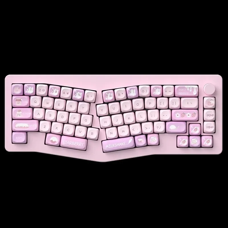 Imagem -02 - Monka Alice-kit de Teclado Gaming Mecânico Alumínio Ergonômico Bluetooth 68 Chaves Office Hotswap Modos 4000mah