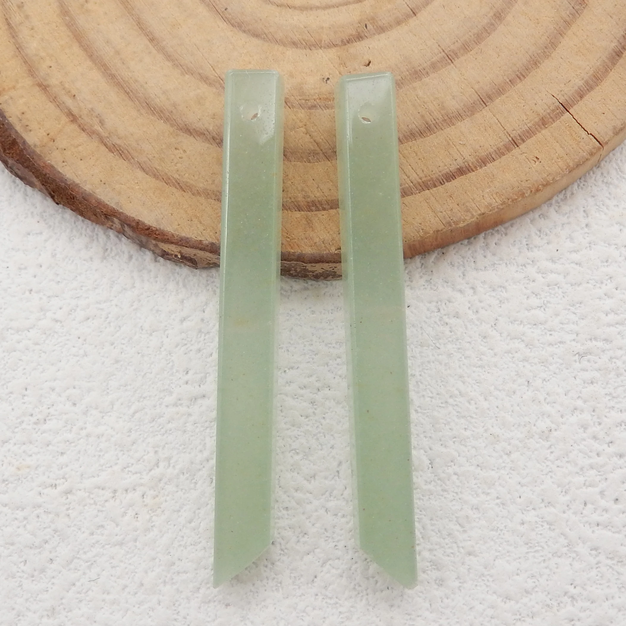 Natural Green Aventurine Long-Shape Earrings For Women,Simple Fashion Handmade DIY Jewelry Gemstone Birthday Gift