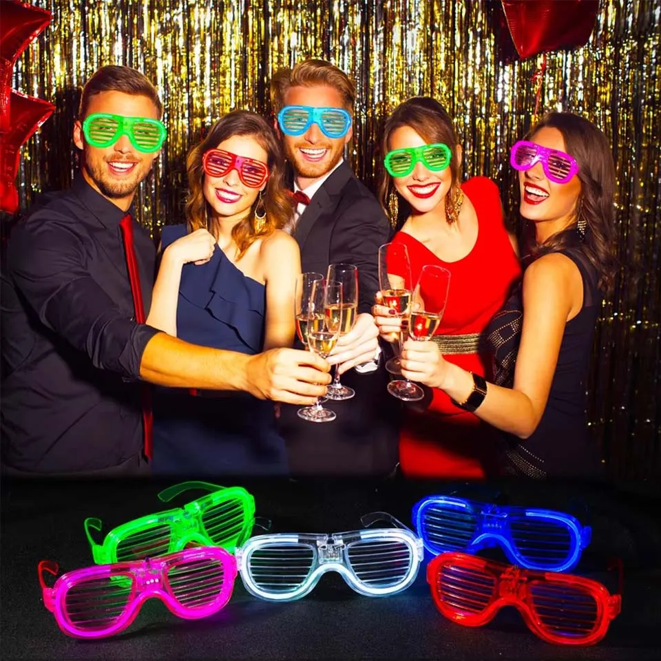 5-50 Pcs Light Up LED Glasses Bulk 5 Colors Glow Glasses Glow in The Dark Party Supplies Neon Party Favors for Kids Adults - view 4