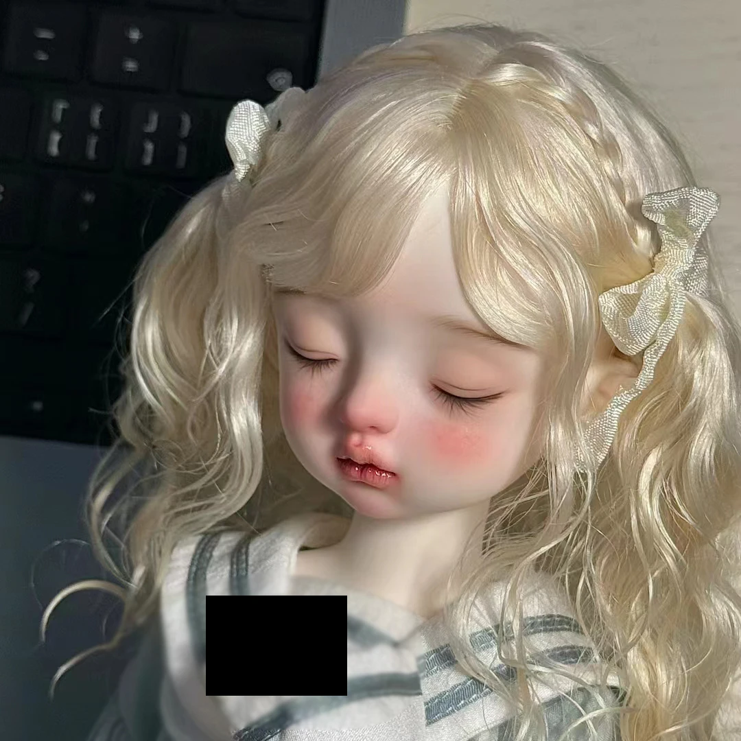 New 1/4 BJD Doll Head With Body No Makeup Resin BJD Doll Sleeping Girl NudeDoll Ball Jointed Dolls Without Makeup BJD Toys