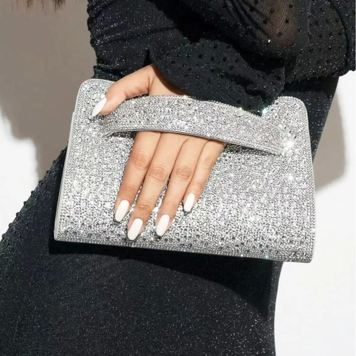 

Модная вечерняя сумка со стразами для женщин, сумки на плечо, сумка через плечо, кошельки, сумки, клатчи, кошельки со съемной цепочкой