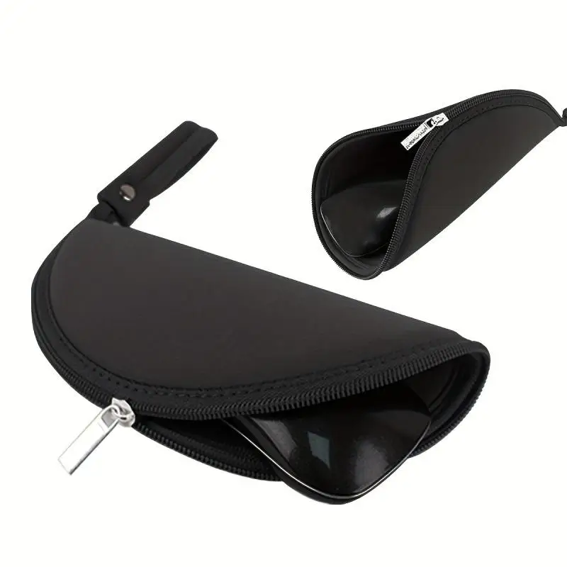 Computer Mouse Pad With Zip Foldable Office Mouse Pad Multi-functional Mouse And Headphone Storage Bag Computer Accessories