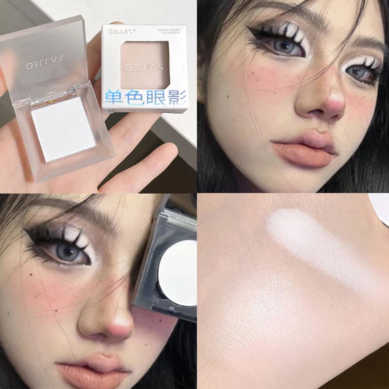 Black White Smoky Highlighter Palette Eyeshadow Face Lift Contouring Shadow Brightening Lying Silkworm Eye Pigment Powder Makeup