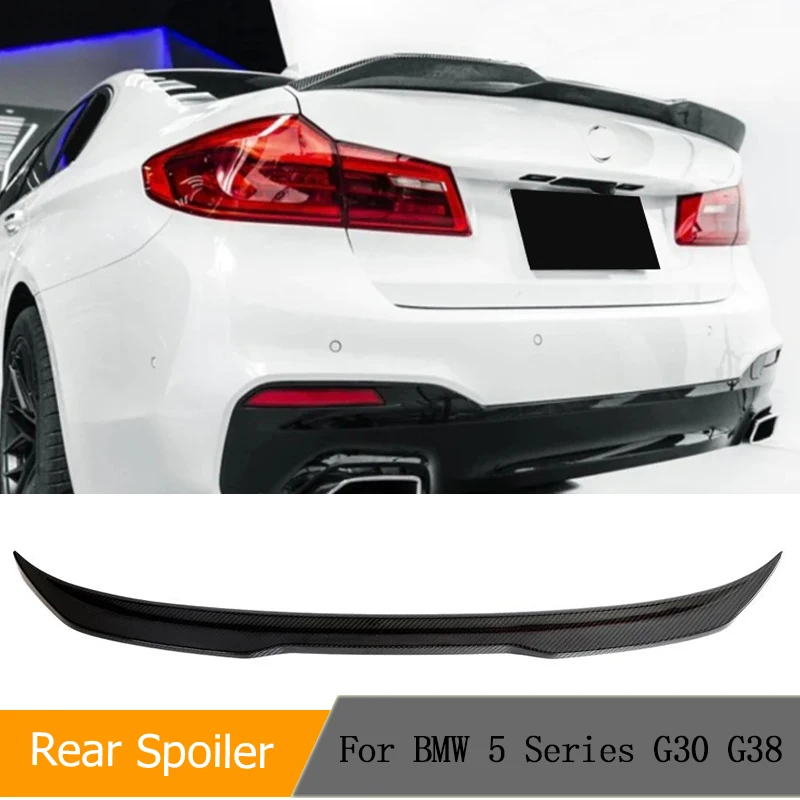 Dry Carbon Car Rear Trunk Spoiler Wing for BMW 5 Series G30 G38 530i Sedan 4-Door 2017-2023 Auto Tail Boot Lid Wing Lip Spoiler