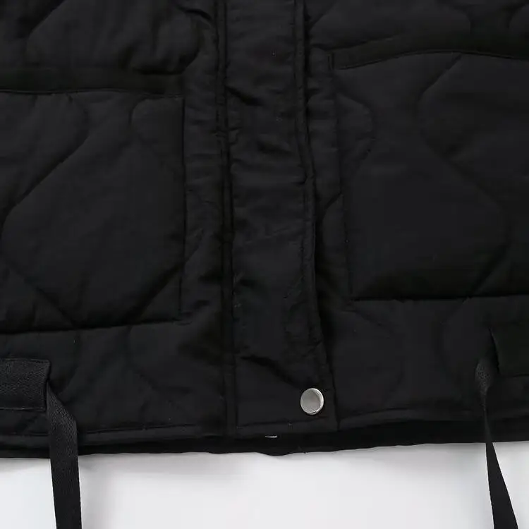 ZBZA-Chaqueta de aodón a la moda para mujer, ropa de abrigo de estilo urbano, abrigo versátil a prueba de viento de manga l...
