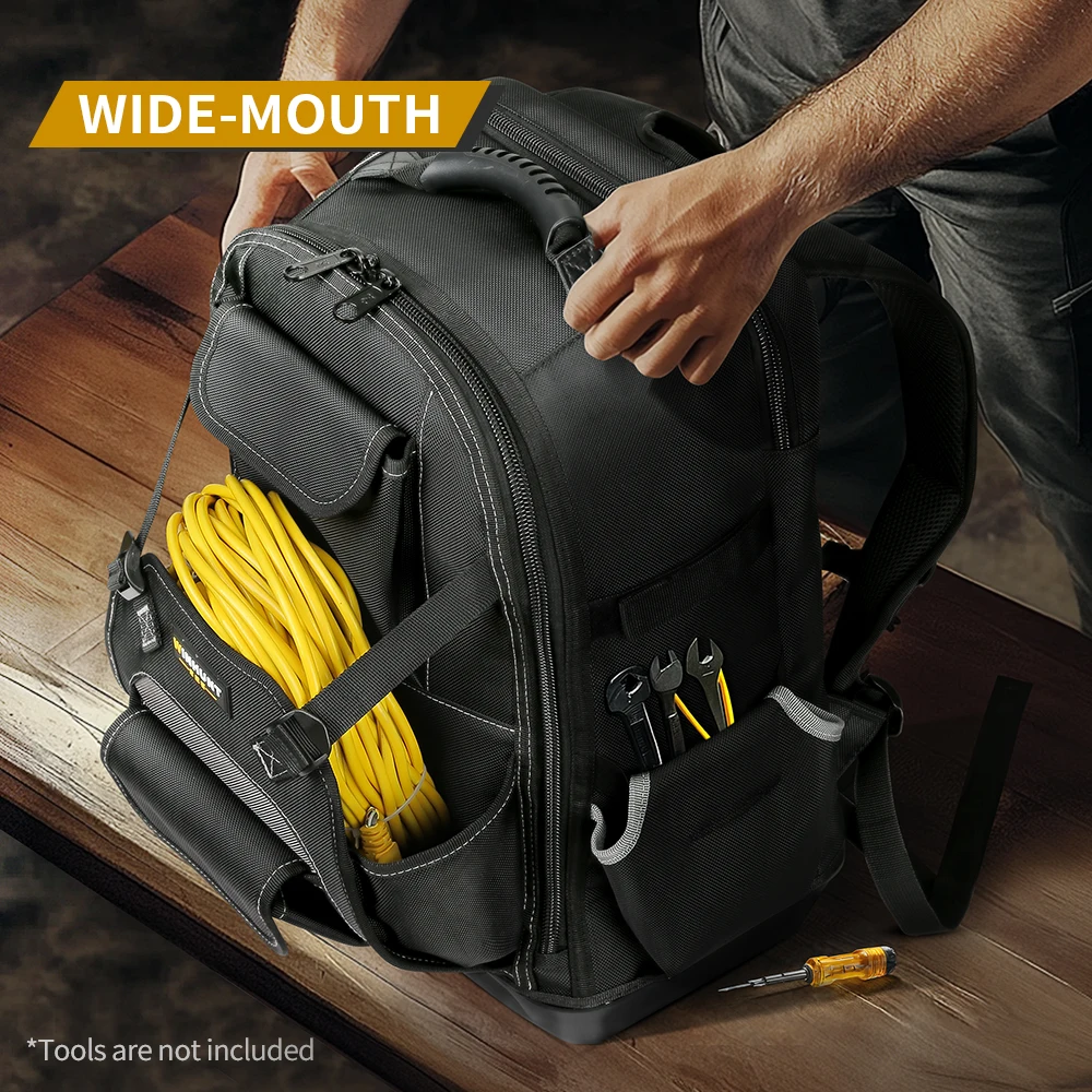Tool Backpack for Men, Electricians Backpack Tool Bag, Large Electrician Backpack, Tool Backpack for Construction
