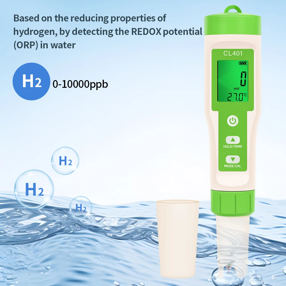 5-in-1-Chlormessgerät PH-Messgerät ORP H2 Temp Cl2 Detektor Wasserqualitätsmonitor Testwerkzeug Filter für Schwimmbad SPA Wasser – Detail 21