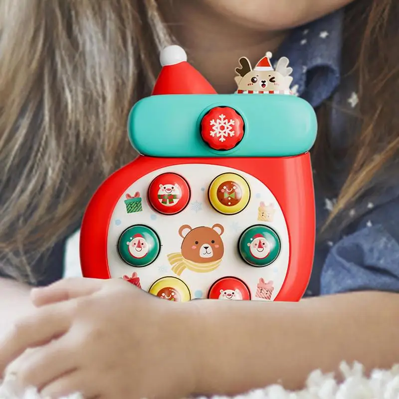 Weihnachten Whack Mole Spiel Interaktive Hämmern Spiele Kinder Fingertip Spielzeug Pop Spiel Zappeln Spielzeug Finger Spielzeug Push-Spiel Für Kinder