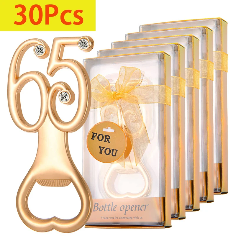 

30Pcs 65 Bottle Openers For 65th Birthday Party Gifts Wedding Anniversary Gift Decorations Or Souvenirs