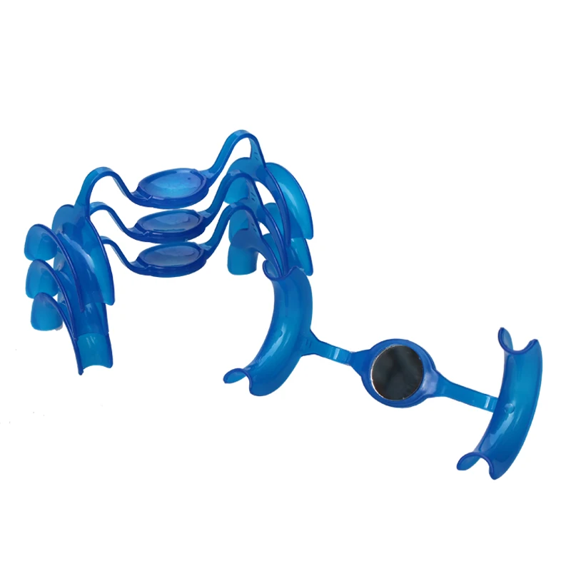 10 Sets of M-Shaped Intraoral Openers with Mirrors, Cheek Retractors, Dilators, and Dental Tools