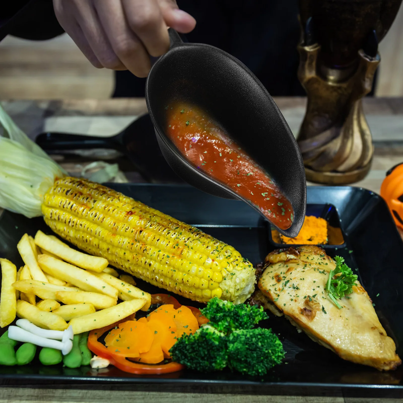 

Porcelain Spout Bowl Steak Sauce Cup Multifunctional Mixing Bowl Exquisite Workmanship Easy Clean Home Tableware Gift Idea