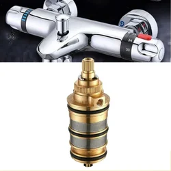 Thermostatic Cartridge Valve Copper Brass Temperature Control Thermostat Shower Mixing Faucet Cartridge Replacement Repair Kit