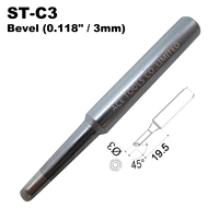 ST-C3 Replacement  Soldering Tips Bevel 3mm Fit WELLER SP40L SP40N SPG40 WP25 WP30 WP35 WLC100 Handle Iron