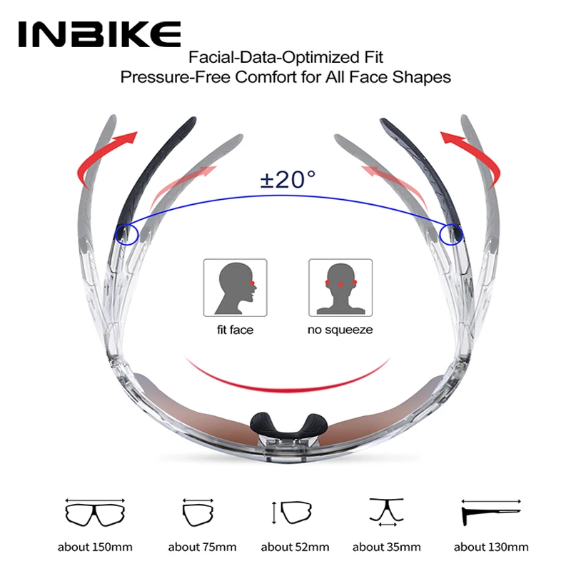 INBIKE Polarized Cycling Glasses UV400 Protection Sports Sunglasses for Road Biking Mountain Bike Running Hiking Outdoor Glasses - Image 6