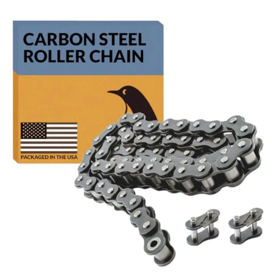 

PGN #60 Roller Chain - 10 Feet + 2 Free Connecting Links - Carbon Steel Chain - 159 Links