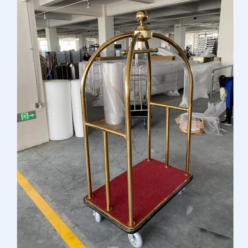 Cheap Price  Wholesale Stainless Steel Carts Hotel Luggage Carts with Best Price